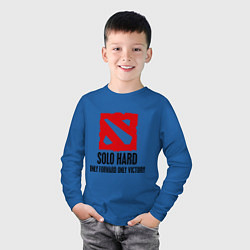 Лонгслив хлопковый детский Solo Hard, цвет: синий — фото 2