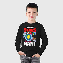 Лонгслив хлопковый детский BRAWL STARS NANI, цвет: черный — фото 2