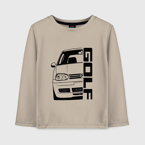 Детский лонгслив Volkswagen Golf Z / Миндальный – фото 1