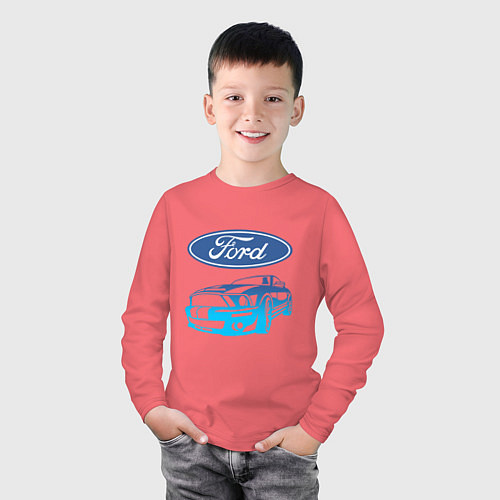 Детский лонгслив Ford Z / Коралловый – фото 3
