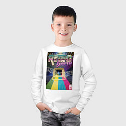 Лонгслив хлопковый детский Retro game, цвет: белый — фото 2