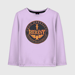 Лонгслив хлопковый детский Ordo hereticus, цвет: лаванда
