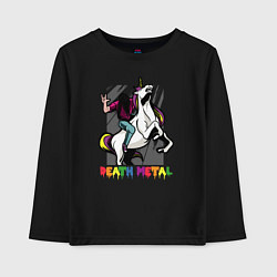 Детский лонгслив Death Metal Unicorn