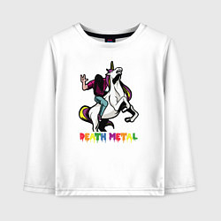 Детский лонгслив Death Metal Unicorn