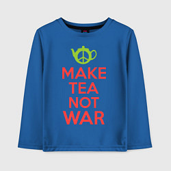 Детский лонгслив Make tea not war