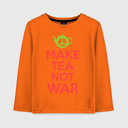 Детский лонгслив Make tea not war