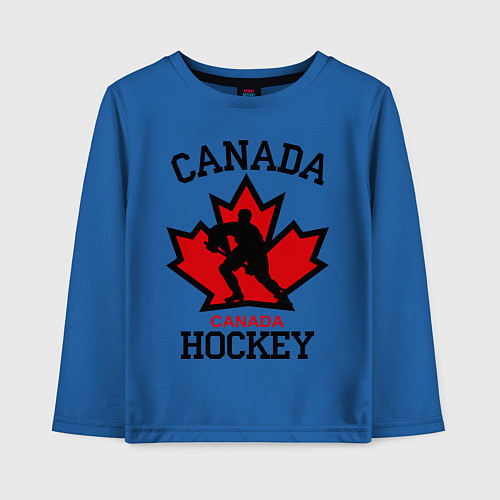 Детский лонгслив Canada Hockey / Синий – фото 1