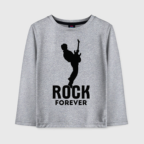 Детский лонгслив Rock forever / Меланж – фото 1