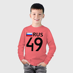 Лонгслив хлопковый детский RUS 49, цвет: коралловый — фото 2