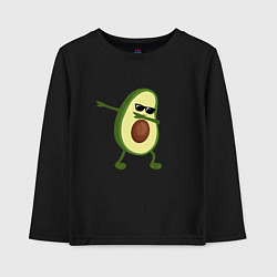 Лонгслив хлопковый детский Авокадо дэб, цвет: черный
