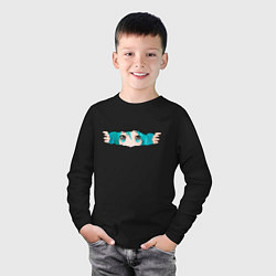 Лонгслив хлопковый детский АНИМЕ GO, цвет: черный — фото 2