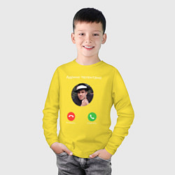 Лонгслив хлопковый детский Адриано Челентано, цвет: желтый — фото 2