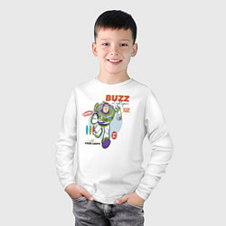 Лонгслив хлопковый детский Buzz Lightyear, цвет: белый — фото 2