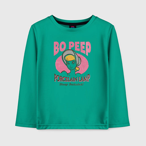 Детский лонгслив Bo Peep / Зеленый – фото 1