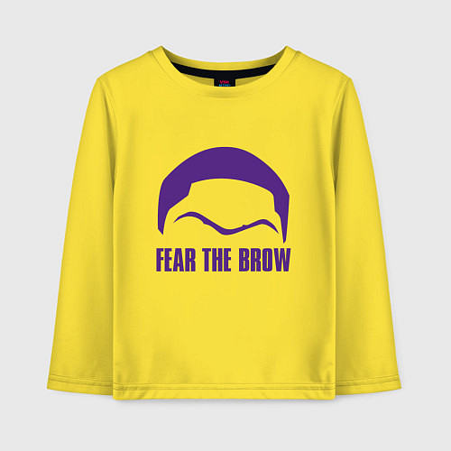 Детский лонгслив Lakers - Fear The Brow / Желтый – фото 1