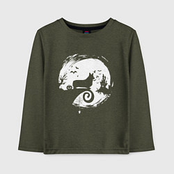 Детский лонгслив Полнолуние Корги