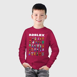 Лонгслив хлопковый детский ROBLOX PIGGY, цвет: маджента — фото 2