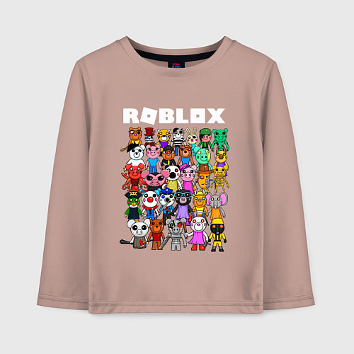 Детский лонгслив ROBLOX PIGGY / Пыльно-розовый – фото 1