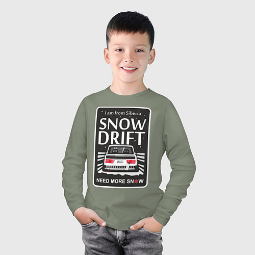 Детский лонгслив Мамкин Дрифтер / Авокадо – фото 3