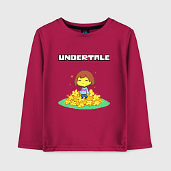 Лонгслив хлопковый детский UNDERTALE, цвет: маджента