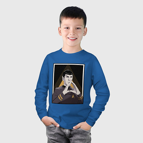 Детский лонгслив Spock Z / Синий – фото 3