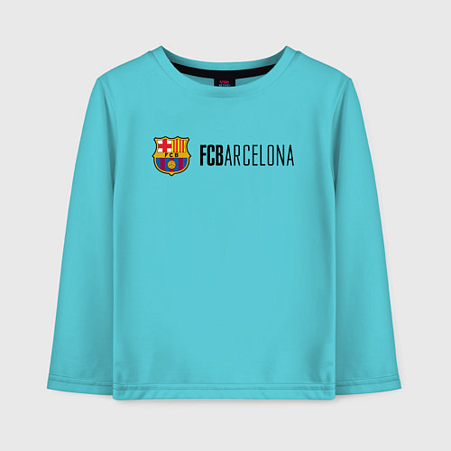 Детский лонгслив Barcelona FC / Бирюзовый – фото 1