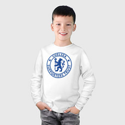 Лонгслив хлопковый детский Chelsea FC, цвет: белый — фото 2