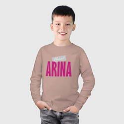 Лонгслив хлопковый детский Арина, цвет: пыльно-розовый — фото 2