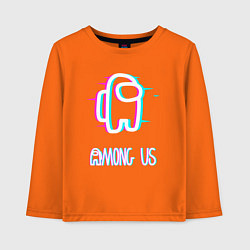 Лонгслив хлопковый детский Among us, цвет: оранжевый