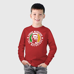 Лонгслив хлопковый детский Конор МакГрегор, цвет: красный — фото 2