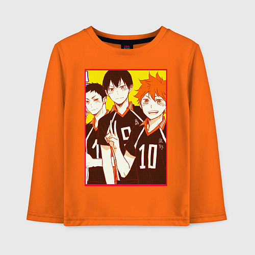 Детский лонгслив Haikyuu Haikyu Haikuu / Оранжевый – фото 1