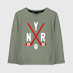Лонгслив хлопковый детский New York Rangers, цвет: авокадо