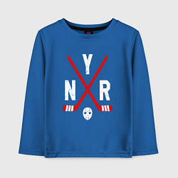 Лонгслив хлопковый детский New York Rangers, цвет: синий