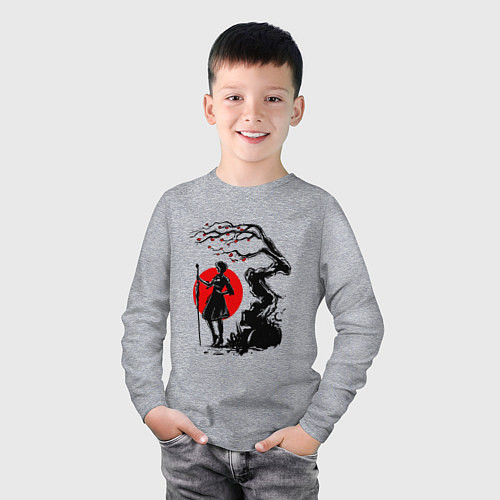 Детский лонгслив NIER AUTOMATA / Меланж – фото 3