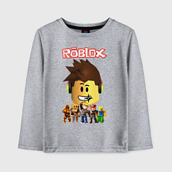 Лонгслив хлопковый детский ROBLOX, цвет: меланж