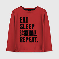 Детский лонгслив EAT SLEEP BASKETBALL REPEAT