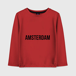 Лонгслив хлопковый детский Amsterdam, цвет: красный
