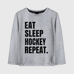 Детский лонгслив EAT SLEEP HOCKEY REPEAT