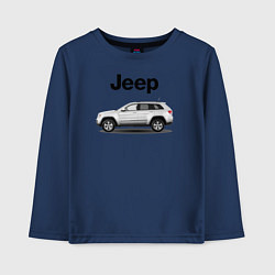 Лонгслив хлопковый детский Jeep, цвет: тёмно-синий