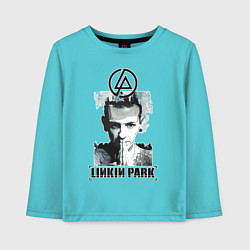 Лонгслив хлопковый детский Linkin Park, цвет: бирюзовый