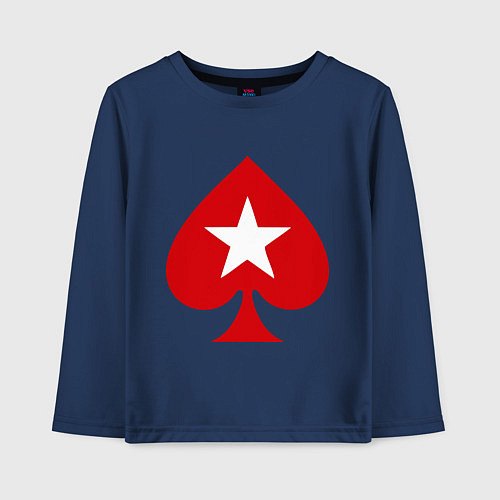 Детский лонгслив Покер Пики Poker Stars / Тёмно-синий – фото 1