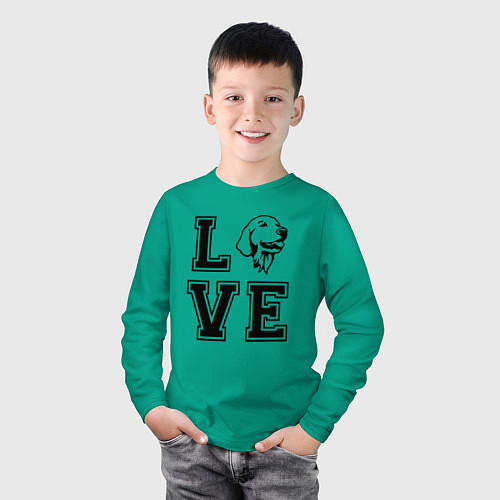 Детский лонгслив Лабрадор / Зеленый – фото 3