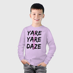 Лонгслив хлопковый детский YARE YARE DAZE, цвет: лаванда — фото 2