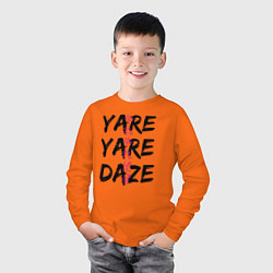 Лонгслив хлопковый детский YARE YARE DAZE, цвет: оранжевый — фото 2