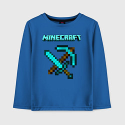 Лонгслив хлопковый детский Minecraft, цвет: синий