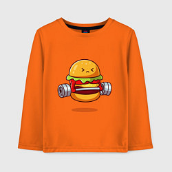 Детский лонгслив Бургер на спорте