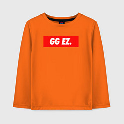 Лонгслив хлопковый детский GG EZ, цвет: оранжевый