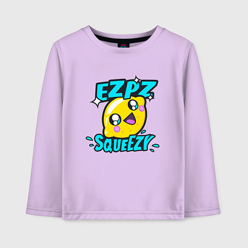 Детский лонгслив Easy Peasy Lemon Squeezy / Лаванда – фото 1