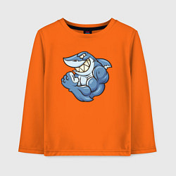 Лонгслив хлопковый детский Shark Fit, цвет: оранжевый