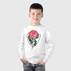 Лонгслив хлопковый детский Skull&Rose, цвет: белый — фото 2